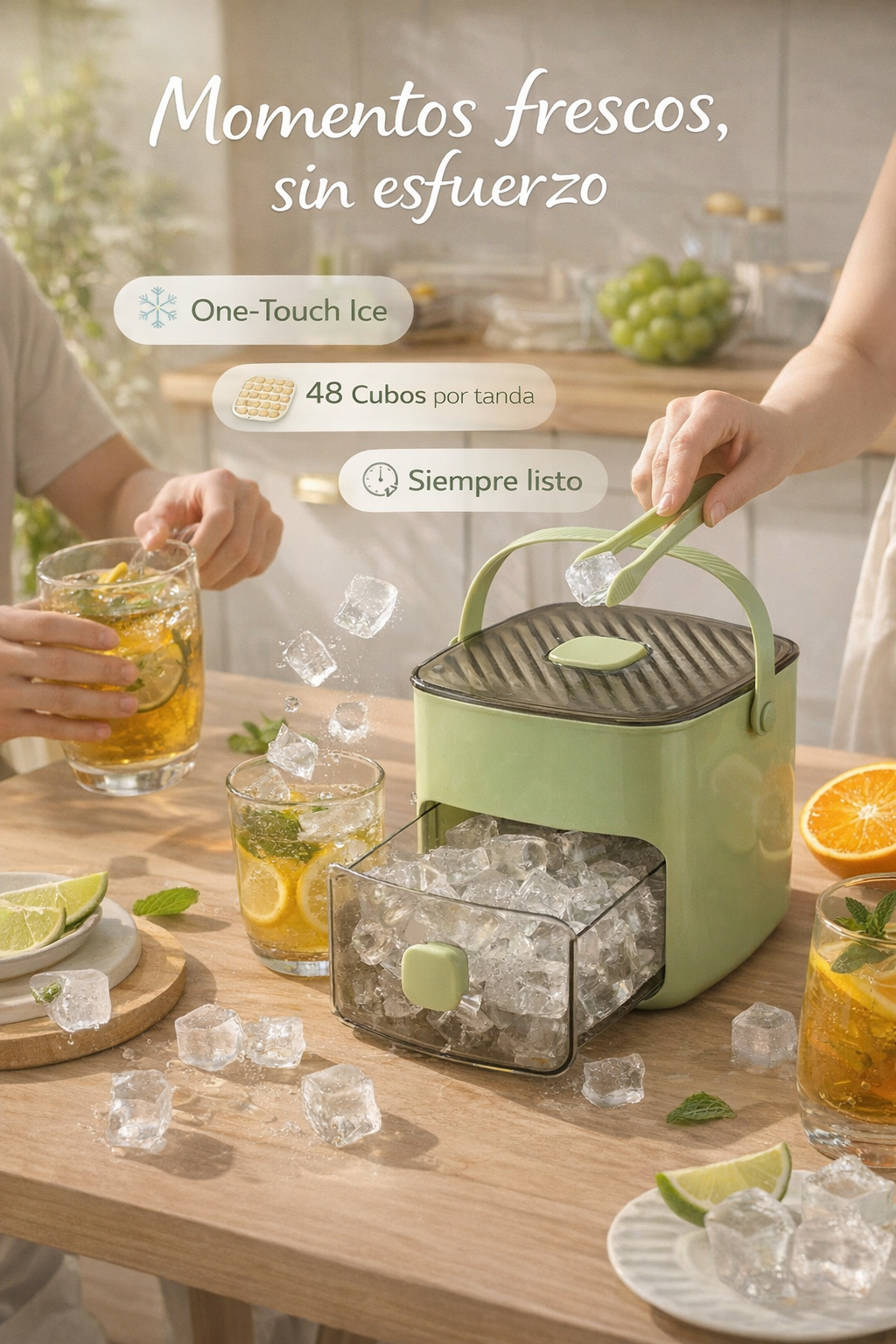 Molde para cubitos de hielo de 48 rejillas